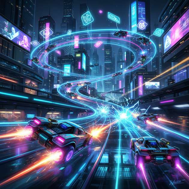 Neon Velocity: Combat Circuit - 3D Racing by Jabali AI