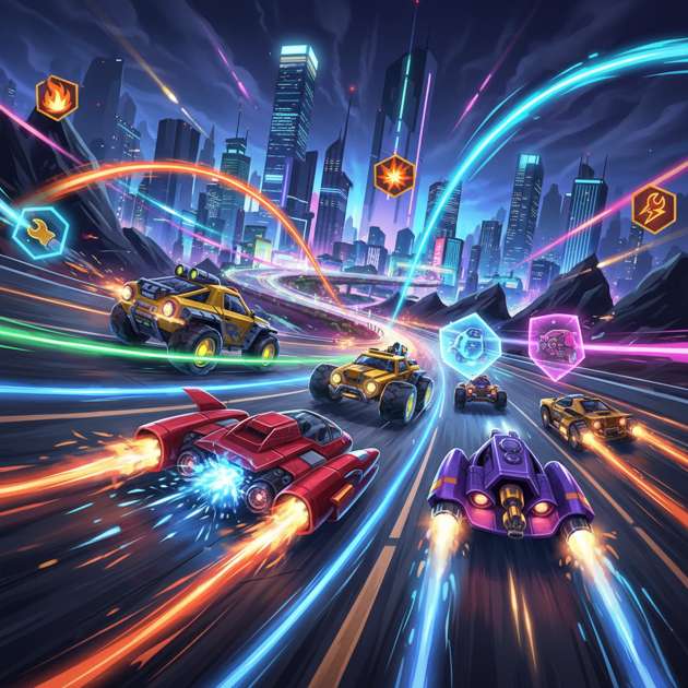 Neon Rivals: Turbo Combat - 3D Racing by Jabali AI