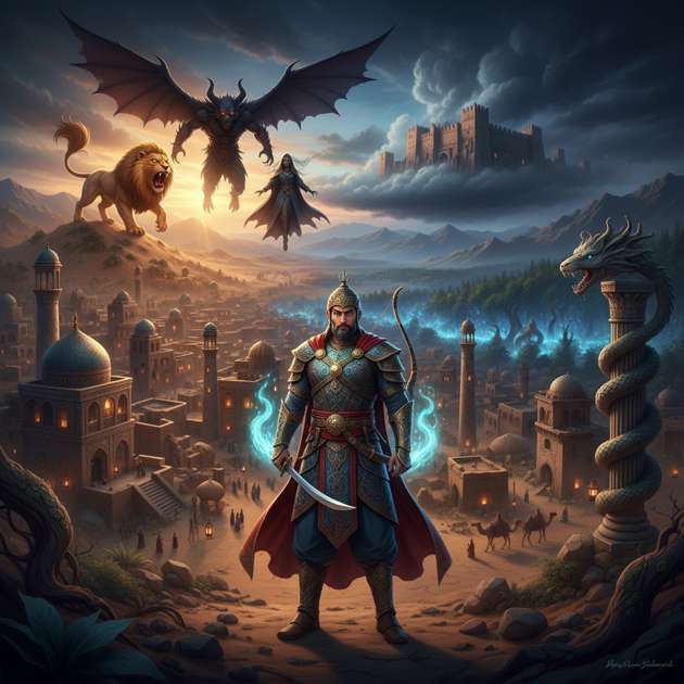 Rostam’s Seven Trials - Jabali AI Poster