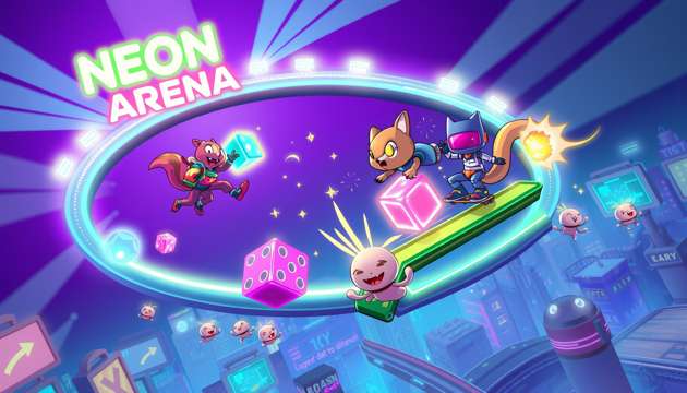 Neon Arena Frenzy - Jabali AI Poster