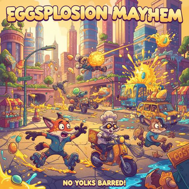 Eggsplosion City Rumble - Jabali AI Poster