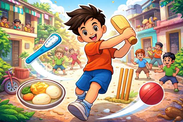 Good Boy Gully Cricket Day - Jabali AI Poster