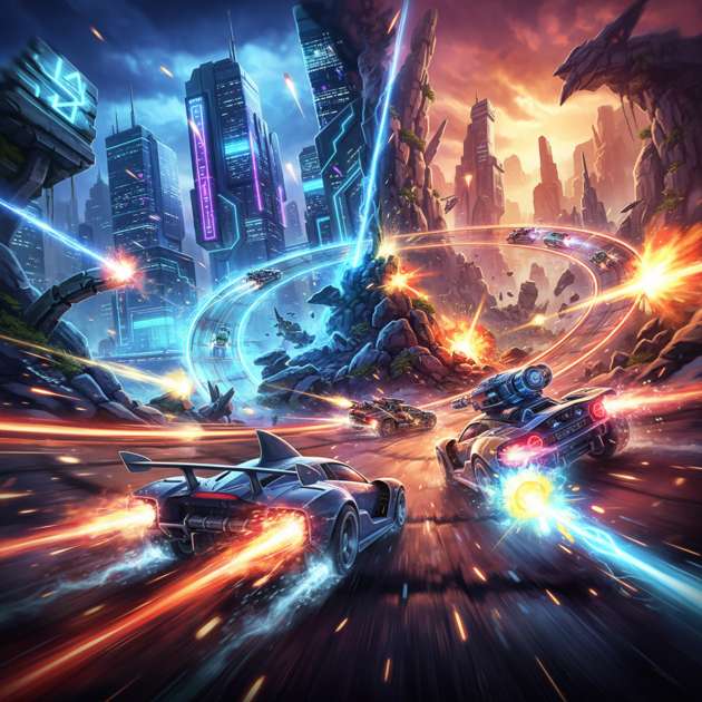 Neon Velocity: Combat Racer - 3D Racing by Jabali AI