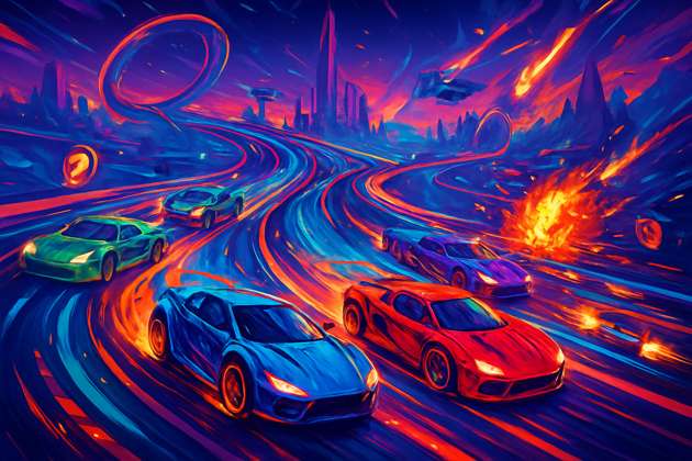 Neon Velocity: Combat Rush - Jabali AI Poster