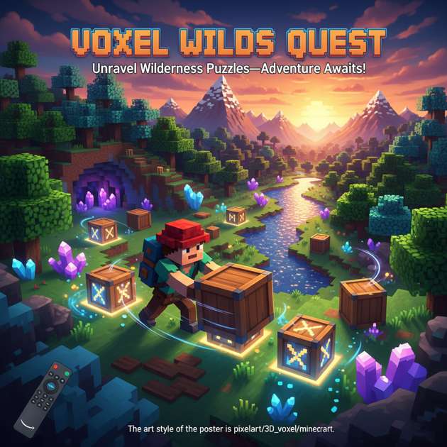 Voxel Wilds Quest - Jabali AI Poster