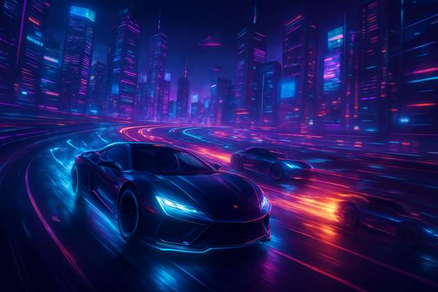 Neon Rush: Combat Circuit - Jabali AI Poster