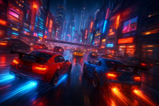 Neon Rivals: City Combat - Jabali AI Poster