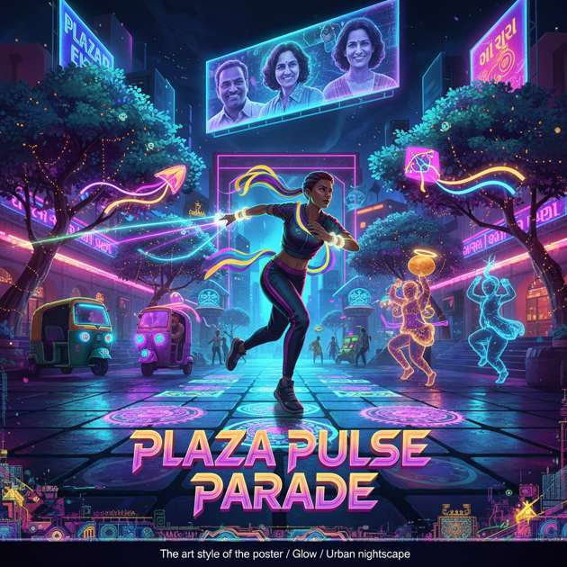Plaza Pulse Parade - Jabali AI Poster