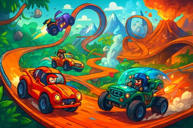 Turbo Track Mayhem - Jabali AI Poster