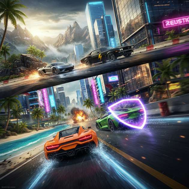 Turbo Rivals: Road Warfare - 3D Racing by Jabali AI