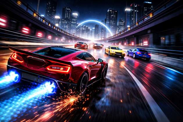 Turbo Speed Racing - Jabali AI Poster