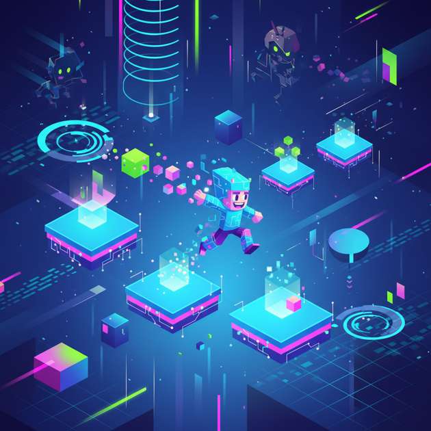 Neon Pulse Run - Jabali AI Poster