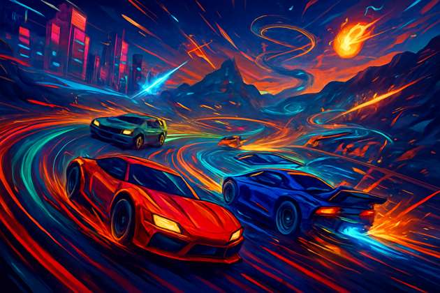 Neon Velocity: Combat League - Jabali AI Poster