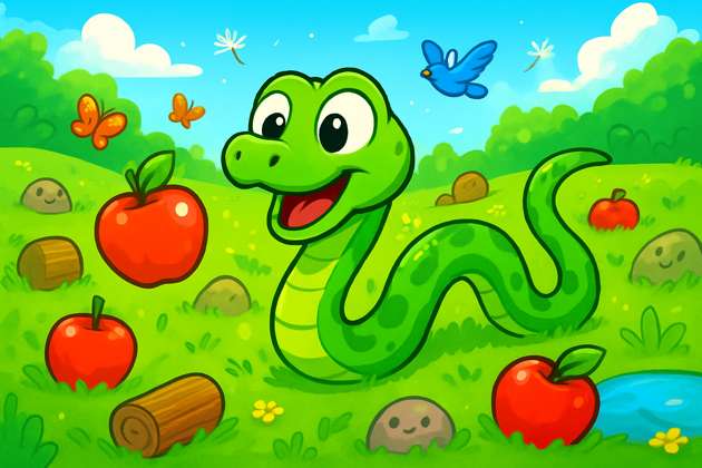 Snakey Meadow Dash - Jabali AI Poster