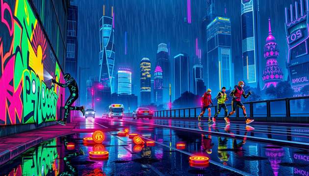Neon Run: Metro Circuit - Jabali AI Poster