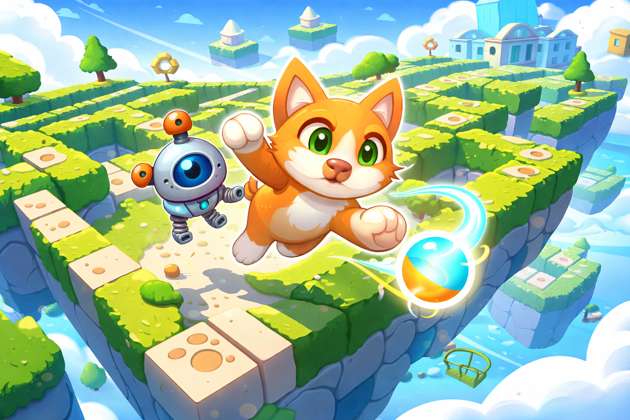 Maze Bot Cat Kick - Jabali AI Poster