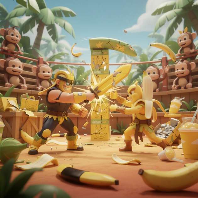 Banana Brawl 3D - Jabali AI Poster