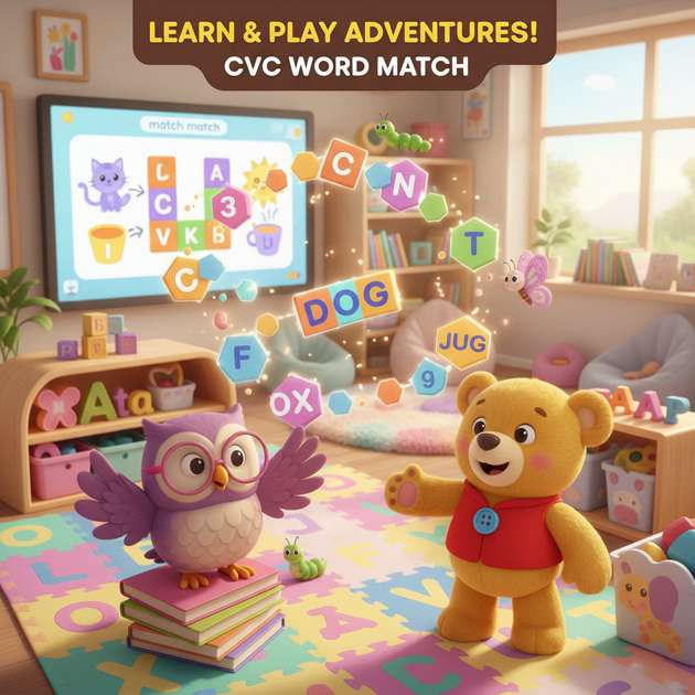 Letter Pals Match-Up - Jabali AI Poster