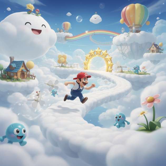 Sky Sprint Mario - Jabali AI Poster